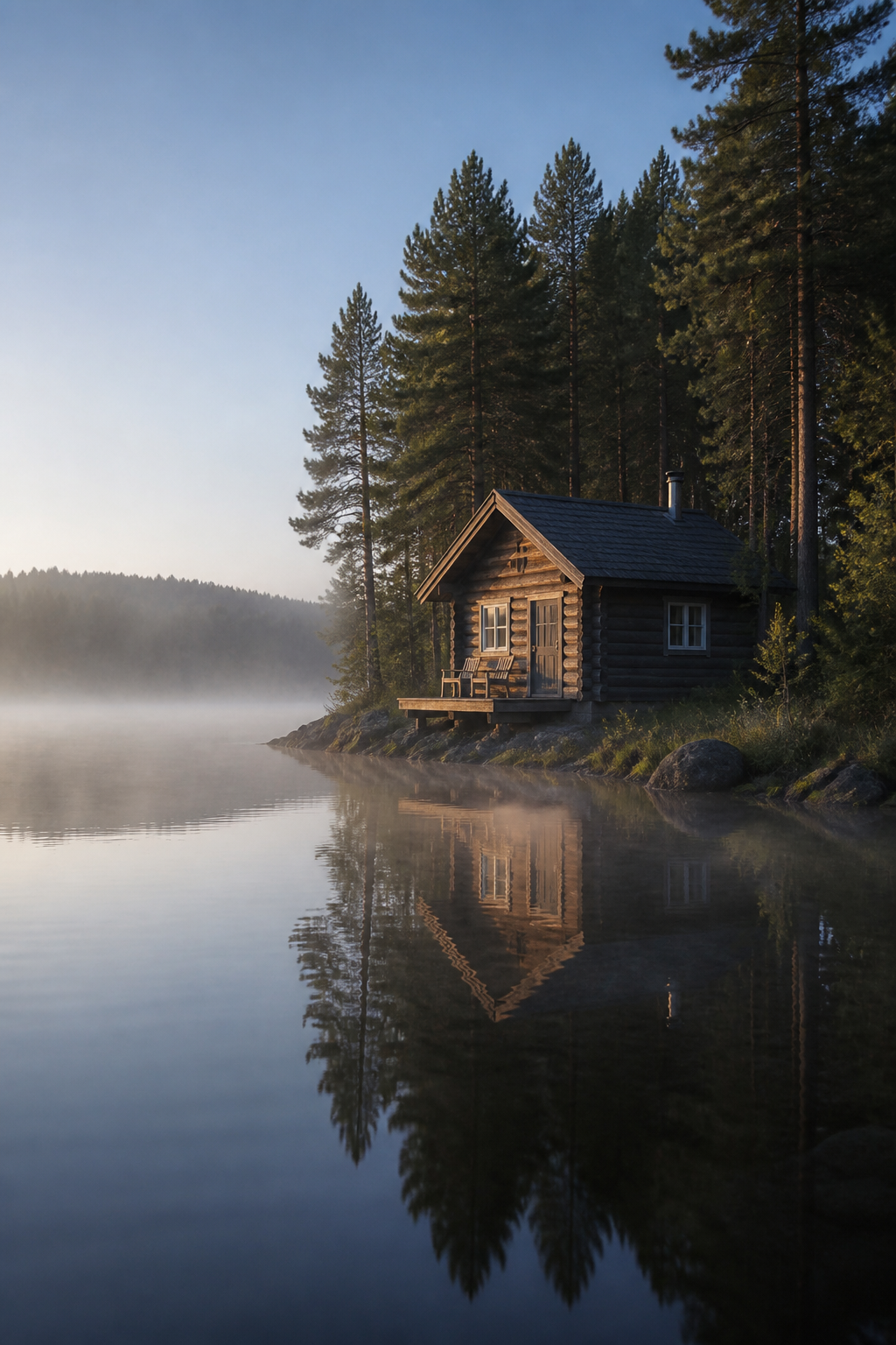 Source for Cabin at dawn