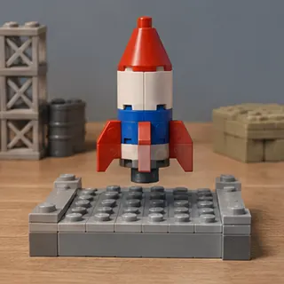 Toy brick rocket, frame 5
