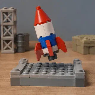 Toy brick rocket, frame 6