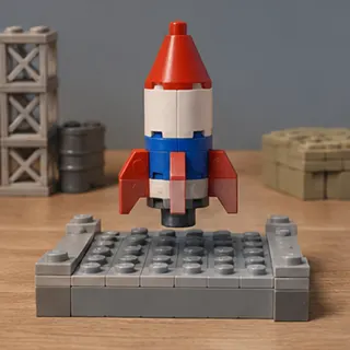 Toy brick rocket, frame 9