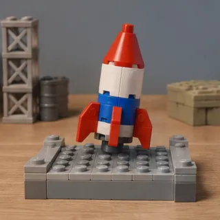 Toy brick rocket, frame 12