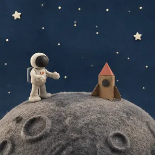 Clay astronaut, frame 2