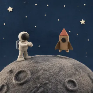 Clay astronaut, frame 3
