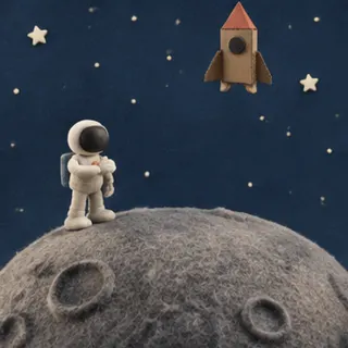 Clay astronaut, frame 6