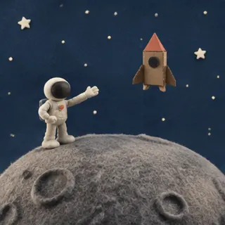 Clay astronaut, frame 7