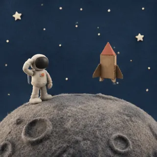 Clay astronaut, frame 8