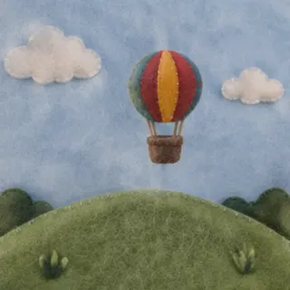 Felt hot-air balloon, frame 6