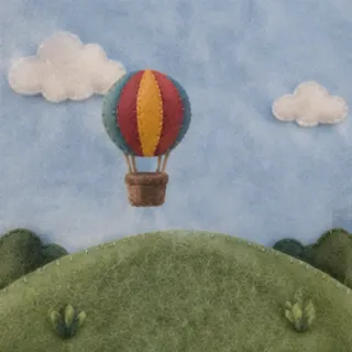 Felt hot-air balloon, frame 8